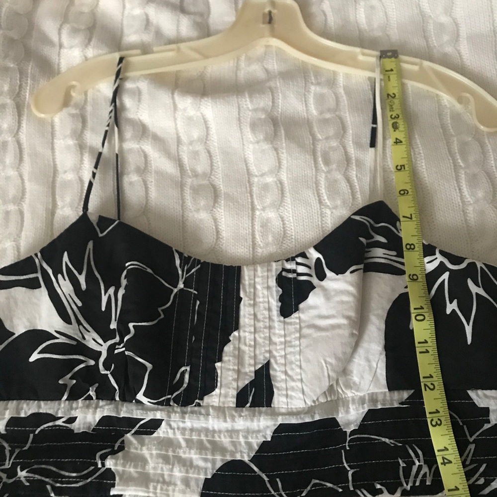 ☀️White& Black Floral Cotton Sundress - Picture 11 of 11